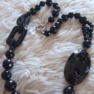 Onyx Beaded Asymmetrical Beauty!